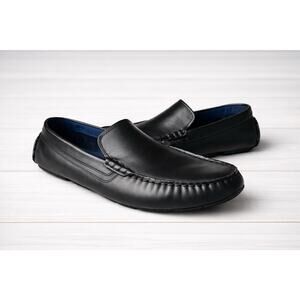 Cole Haan Venetian Drivers Leather Driving Loafers Size 9.5 Black Shoe